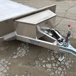 2026 AMBUSH EQUIPMENT TRAILER 81X30 WITH 2-5200LB AXLES ALUM WHEELS RO4836