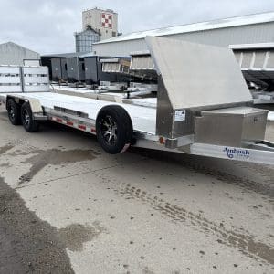 2026 AMBUSH EQUIPMENT TRAILER 81X26 WITH 2-5200LB AXLES ALUM WHEELS DL4838