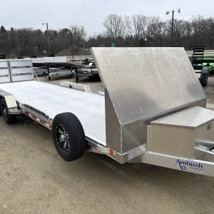 2026 AMBUSH EQUIPMENT TRAILER 81X26 WITH 2-5200LB AXLES ALUM WHEELS RO4835