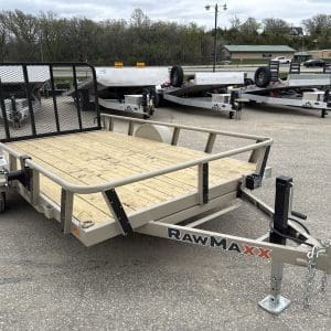 2026 RAWMAXX UTX 12X83 BUMPER PULL UTILITY TRAILER WITH 3500LB AXLE RO3290