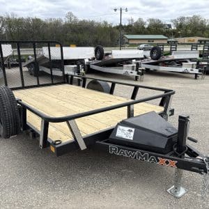2026 RAWMAXX UTX 12X83 BUMPER PULL UTILITY TRAILER WITH 3500LB AXLE RO3271