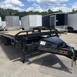 2026 RAWMAXX DTX 22X102 BUMPER PULL DECK OVER TILT TRAILER 2-7000LB AXLES RO4078