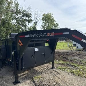 2026 RAWMAXX LPXT14'X83" GOOSENECK DUMP TRAILER 2-7000 LB AXLES RO4575
