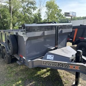 2026 RAWMAXX LPXT14'X83" BUMPER PULL DUMP TRAILER 2-7000 LB AXLES RO4537