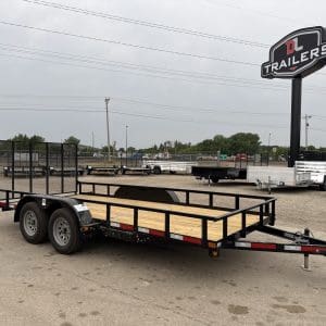 2027 ABU 82X16 RU235 TANDEM AXLE UTILITY TRAILER 2-3500LB AXLES DL4923