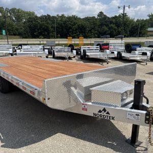 2027 NORDTEK 22X102 TILT BED DECKOVER WITH 2-7000LB AXLES ALUMINUM WHEELS RO1737