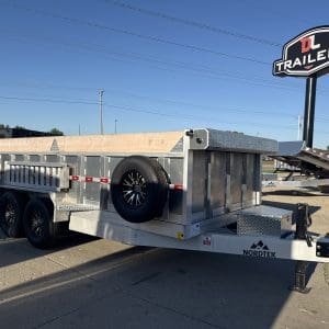 2026 NORDTEK 82X16 FOOT DUMP TRAILER WITH 2-7000LB AXLES, ALUM WHEELS DL1280