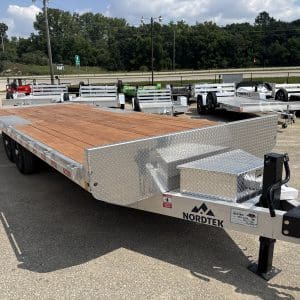 2027 NORDTEK 22X102 TILT BED DECKOVER WITH 2-7000LB AXLES ALUMINUM WHEELS RO1736