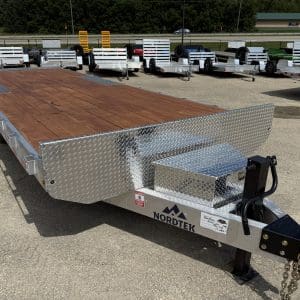 2027 NORDTEK 24X102 TILT BED DECKOVER WITH 2-7000LB AXLES ALUMINUM WHEELS RO1741