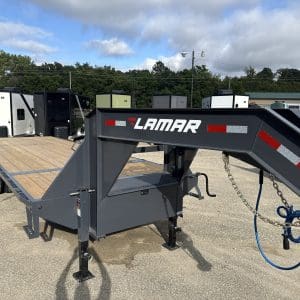 2027 LAMAR 25X102 FD GOOSENECK EQUIPMENT TRAILER WITH 2-10K AXLES RO9182