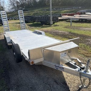 2026 AMBUSH EQUIPMENT TRAILER 81X22 WITH 2-5200LB AXLES ALUM WHEELS RO4821