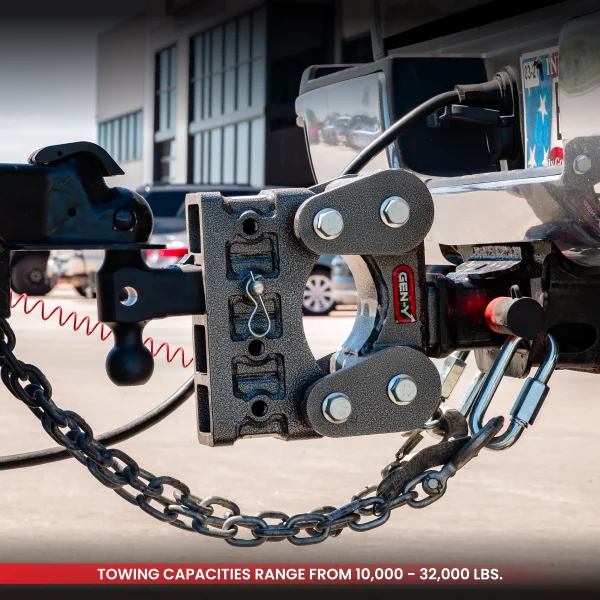 The Boss Torsion Hitch hooked up side view